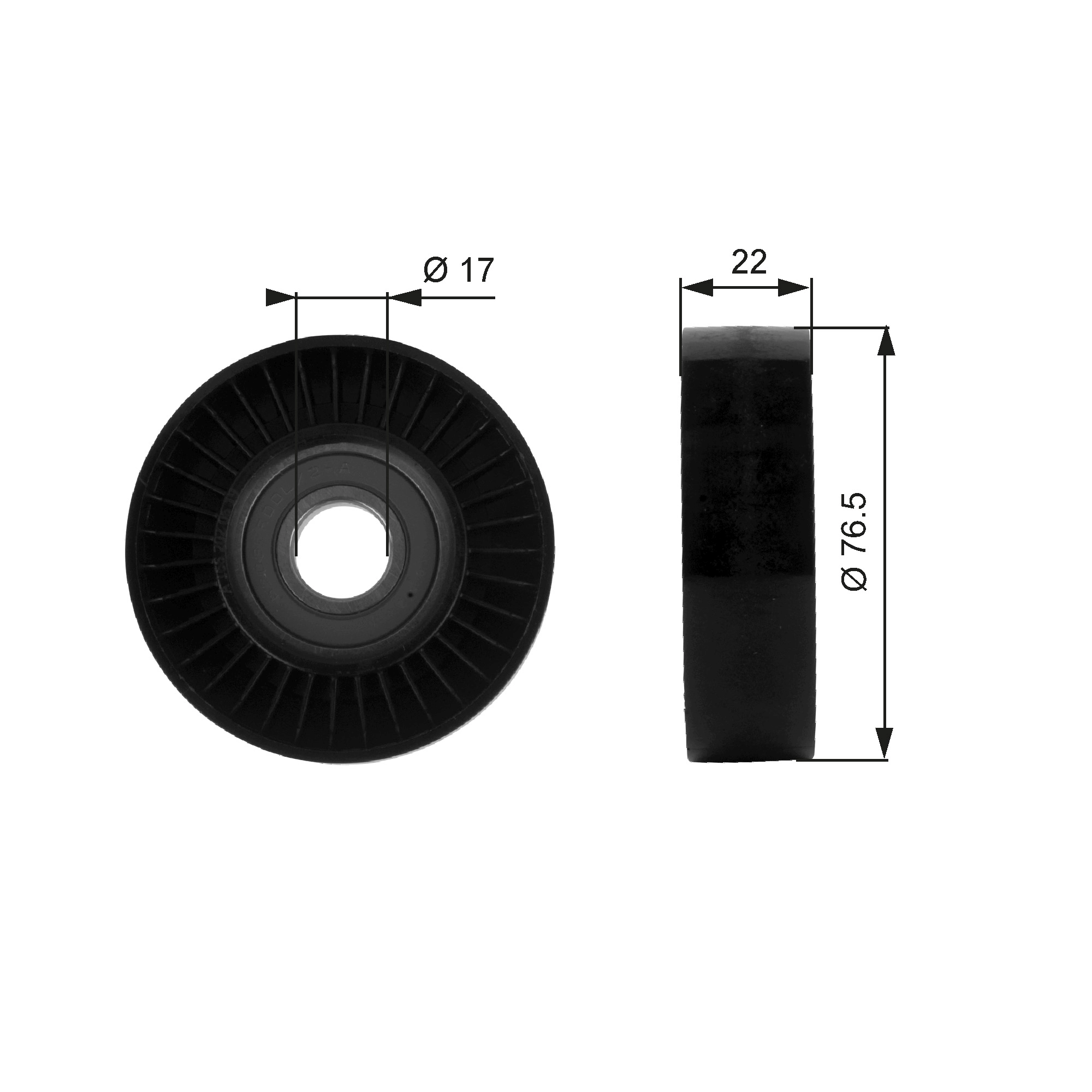 Deflection/Guide Pulley, V-ribbed belt DriveAlign™ T36183