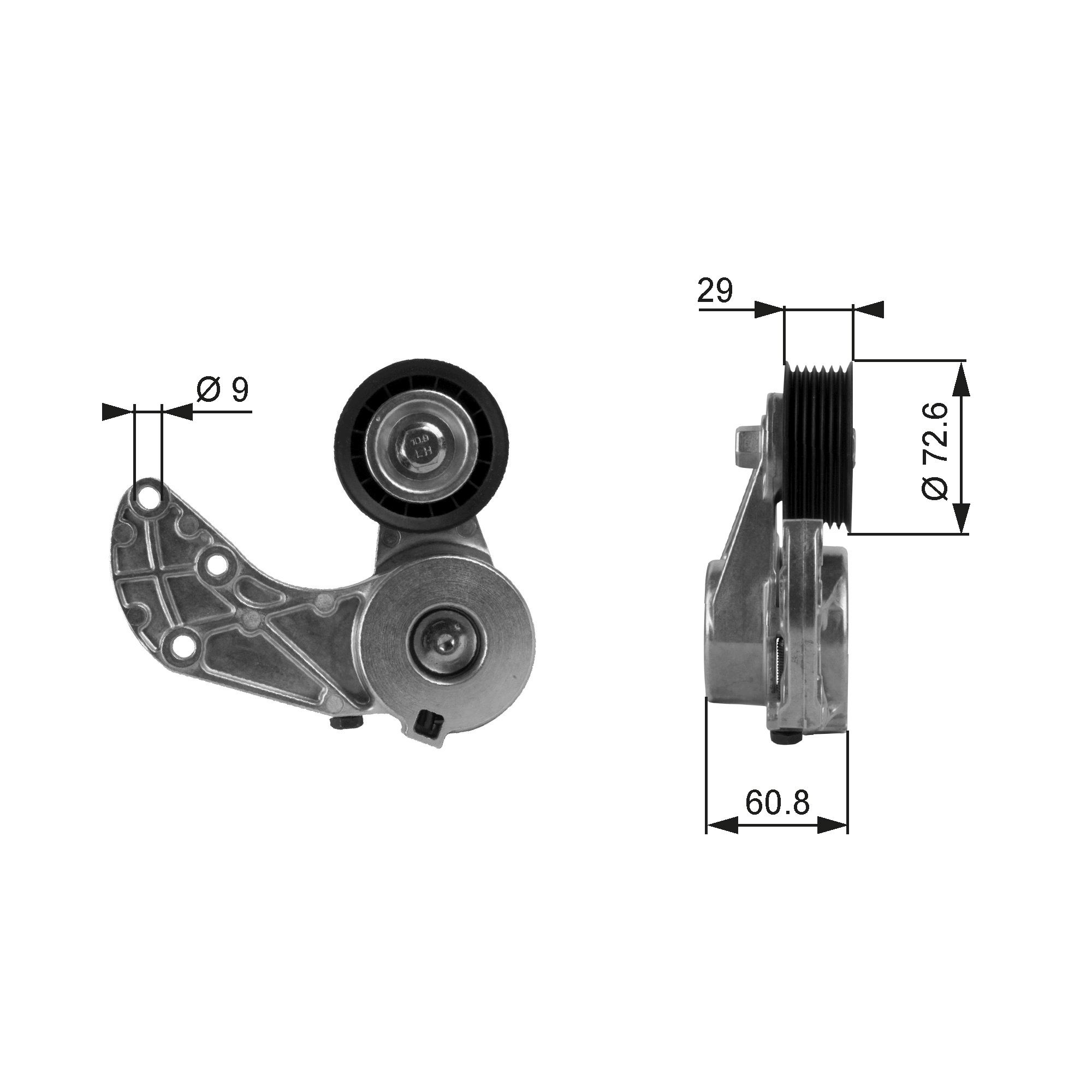 Belt Tensioner, V-ribbed belt DriveAlign™ T38317