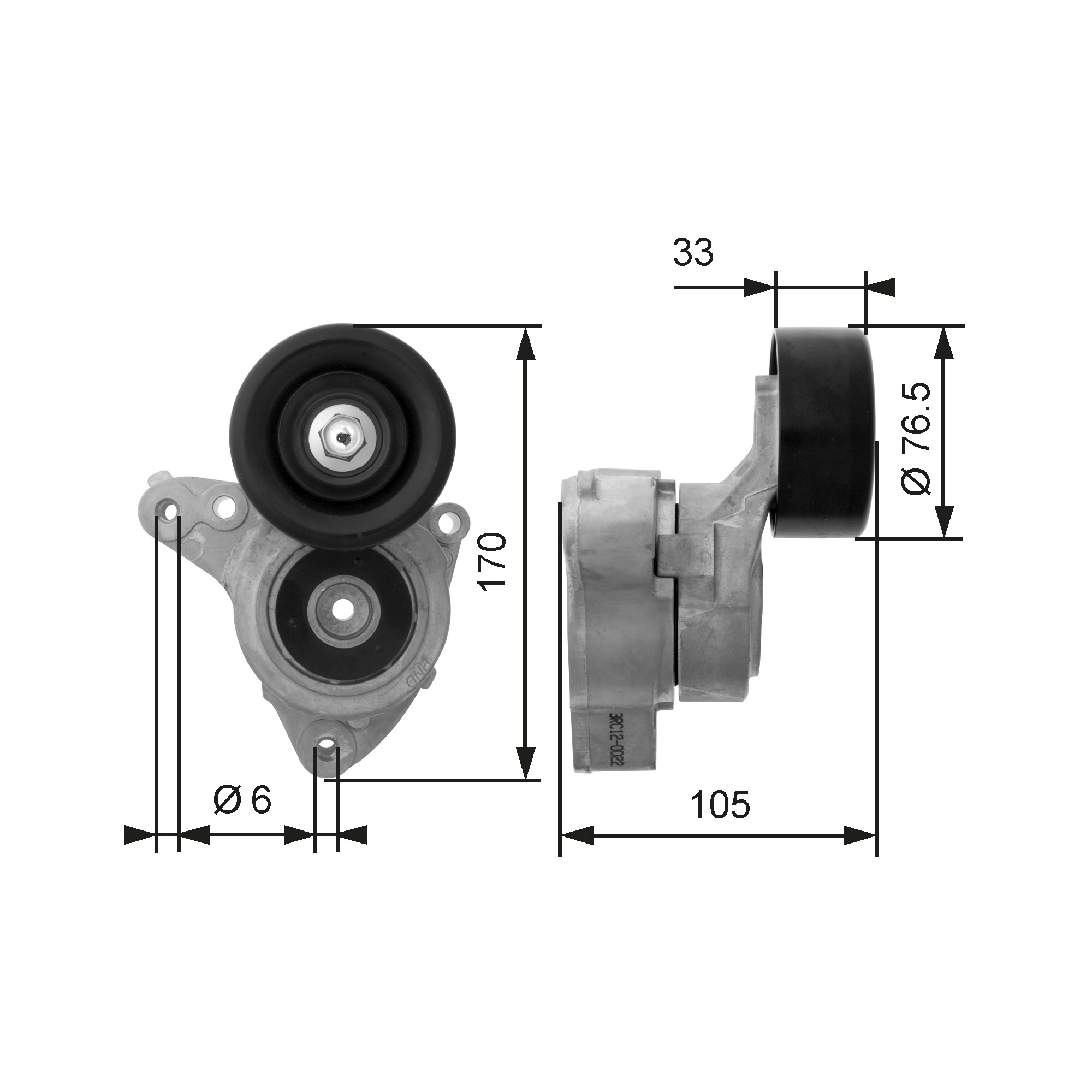 Belt Tensioner, V-ribbed belt DriveAlign™ T38421