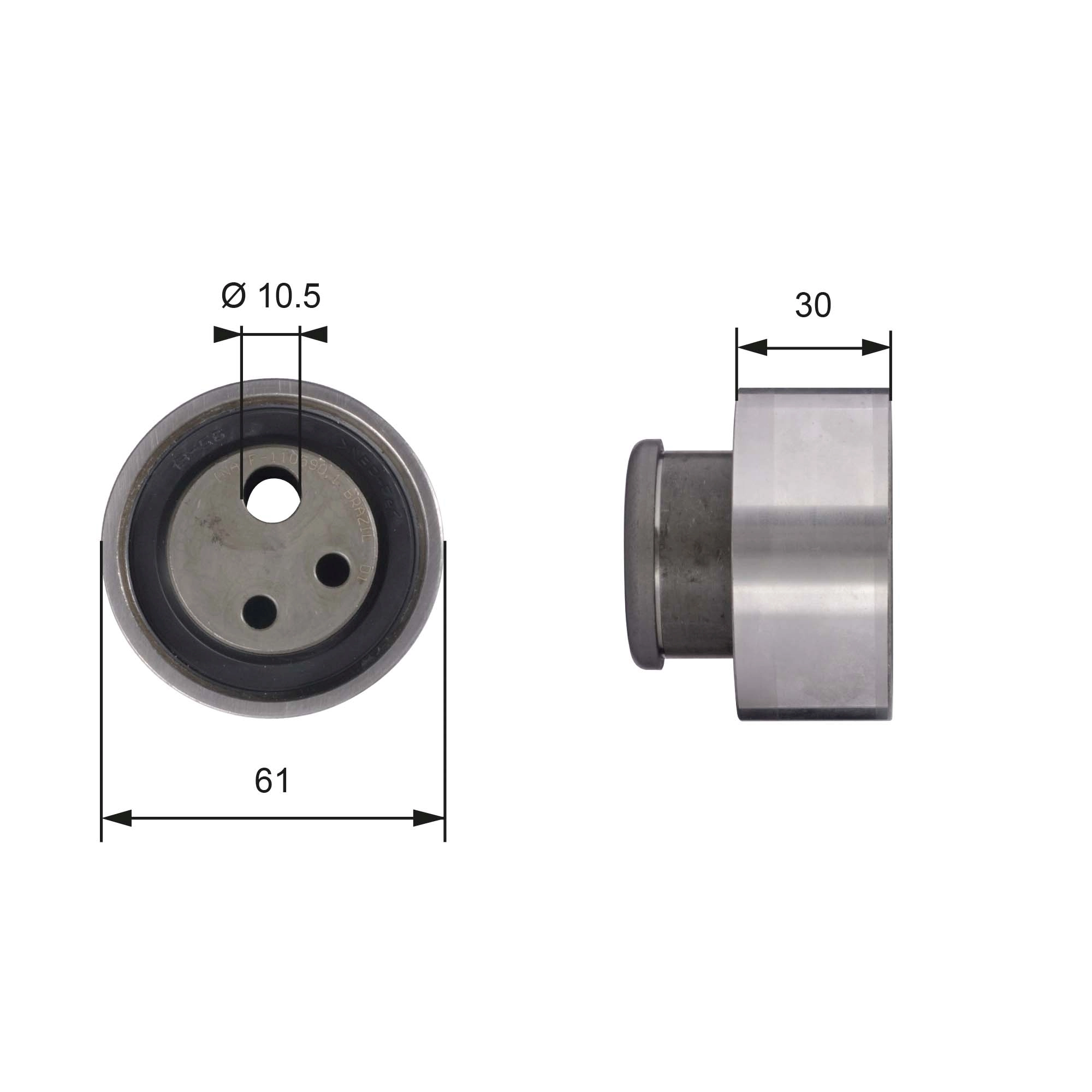 Tensioner Pulley, timing belt PowerGrip™ T41118