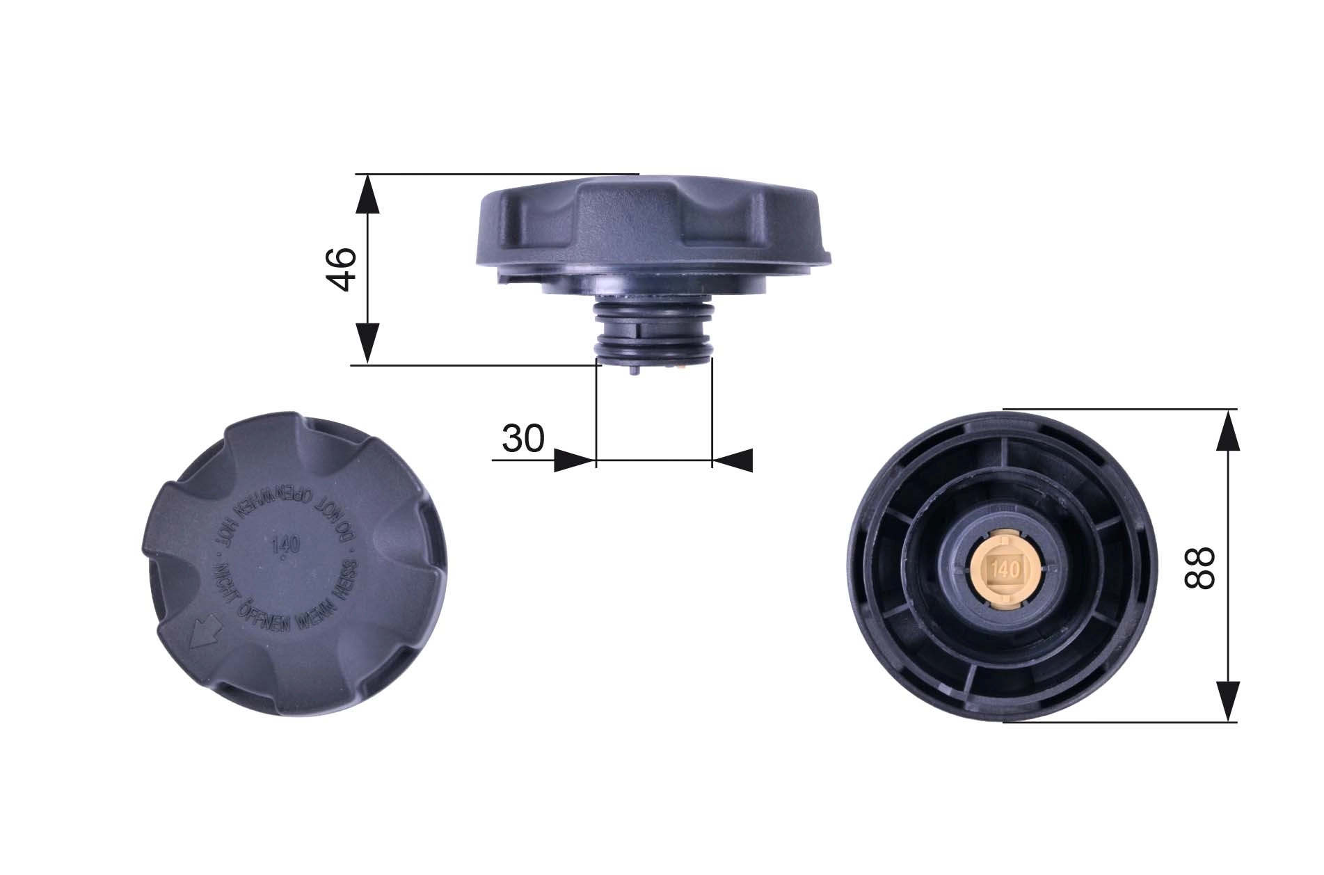 Cap, coolant tank RC241