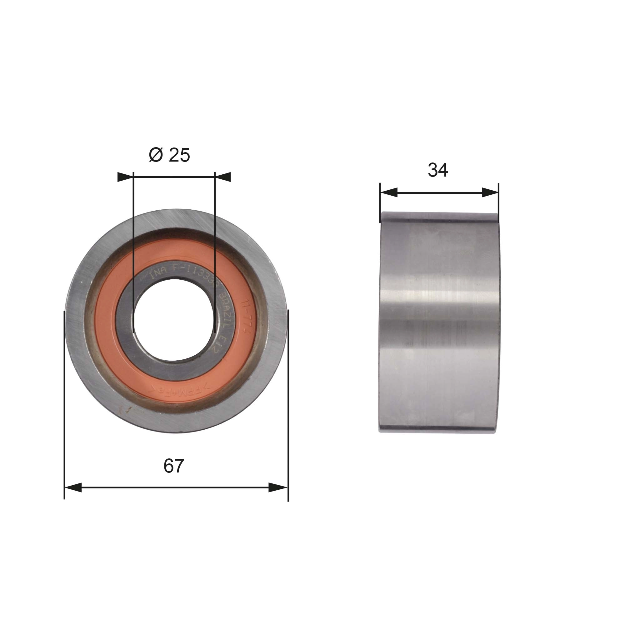 Deflection Pulley/Guide Pulley, timing belt PowerGrip™ T41178