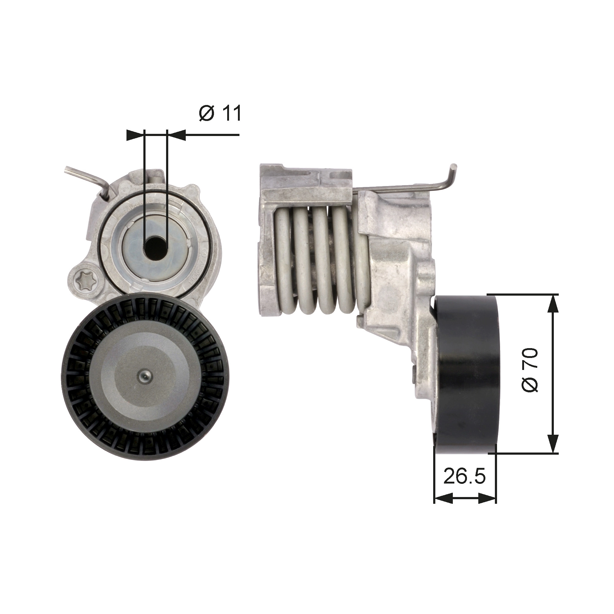 Belt Tensioner, V-ribbed belt DriveAlign™ T39115