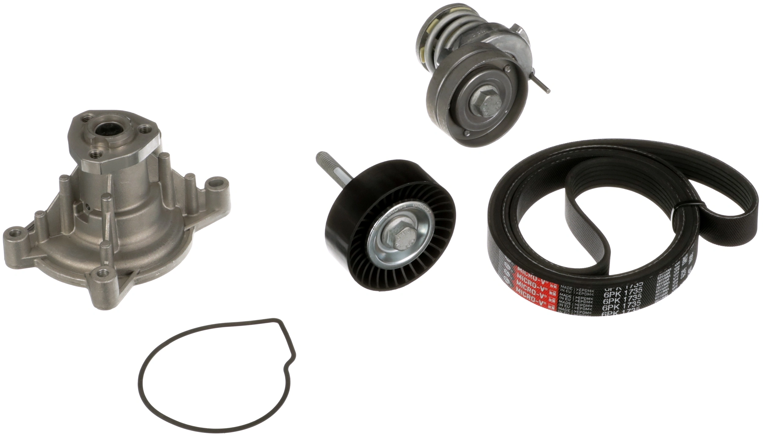 Water Pump + V-Ribbed Belt Kit Micro-V® KP76PK1735
