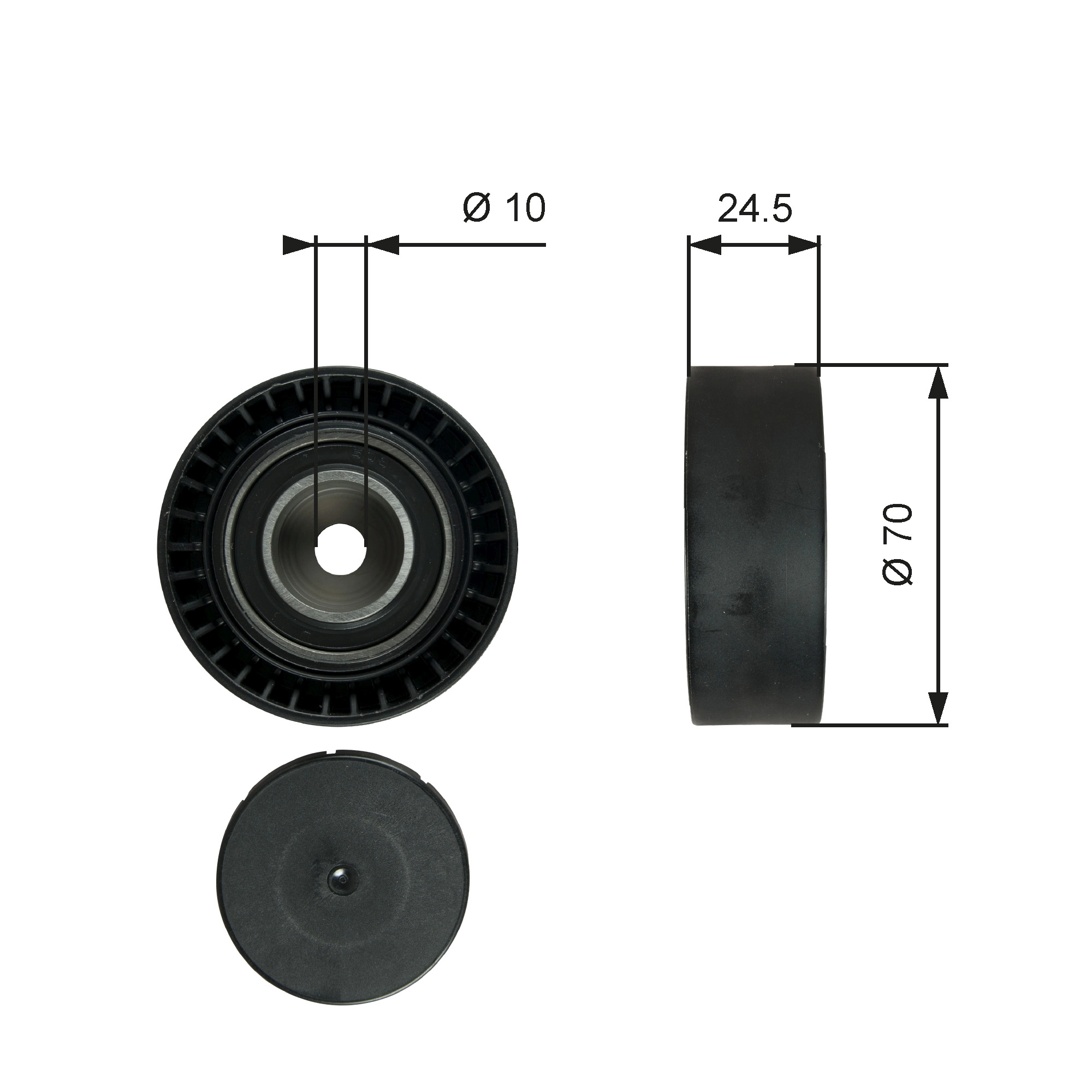 Deflection/Guide Pulley, V-ribbed belt DriveAlign™ T38071