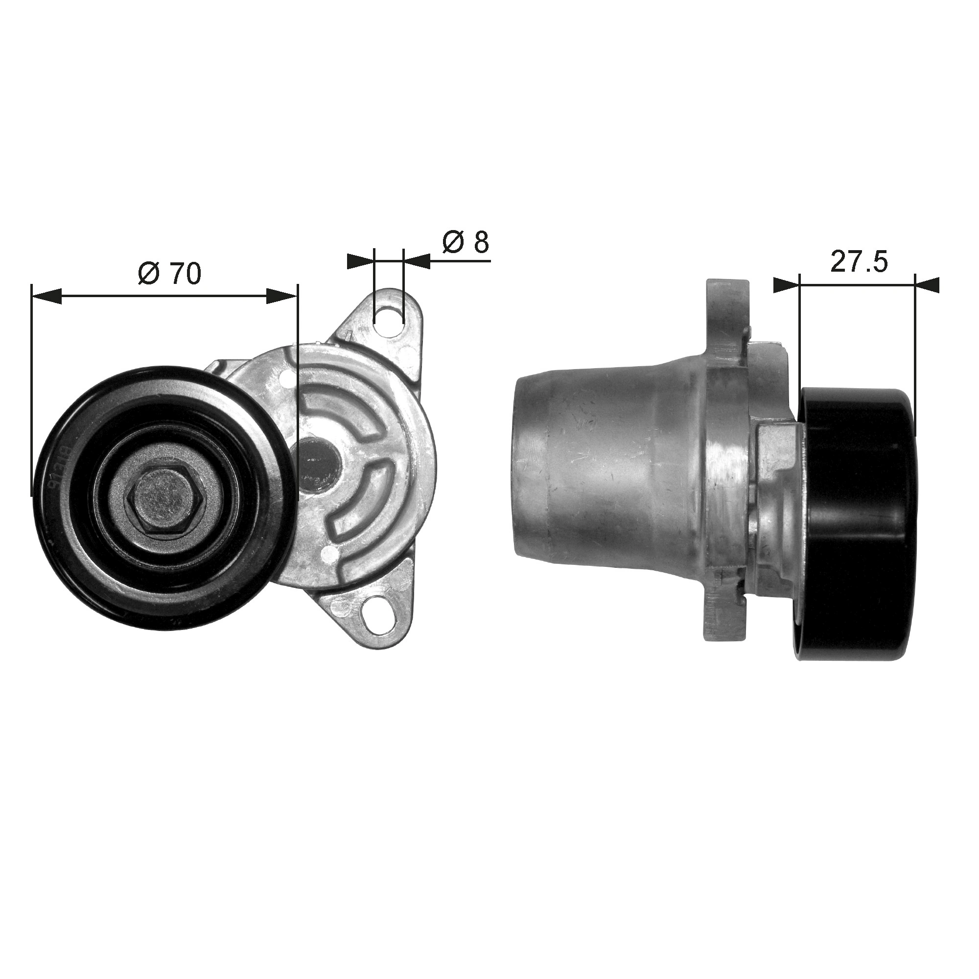 Belt Tensioner, V-ribbed belt DriveAlign™ T38454