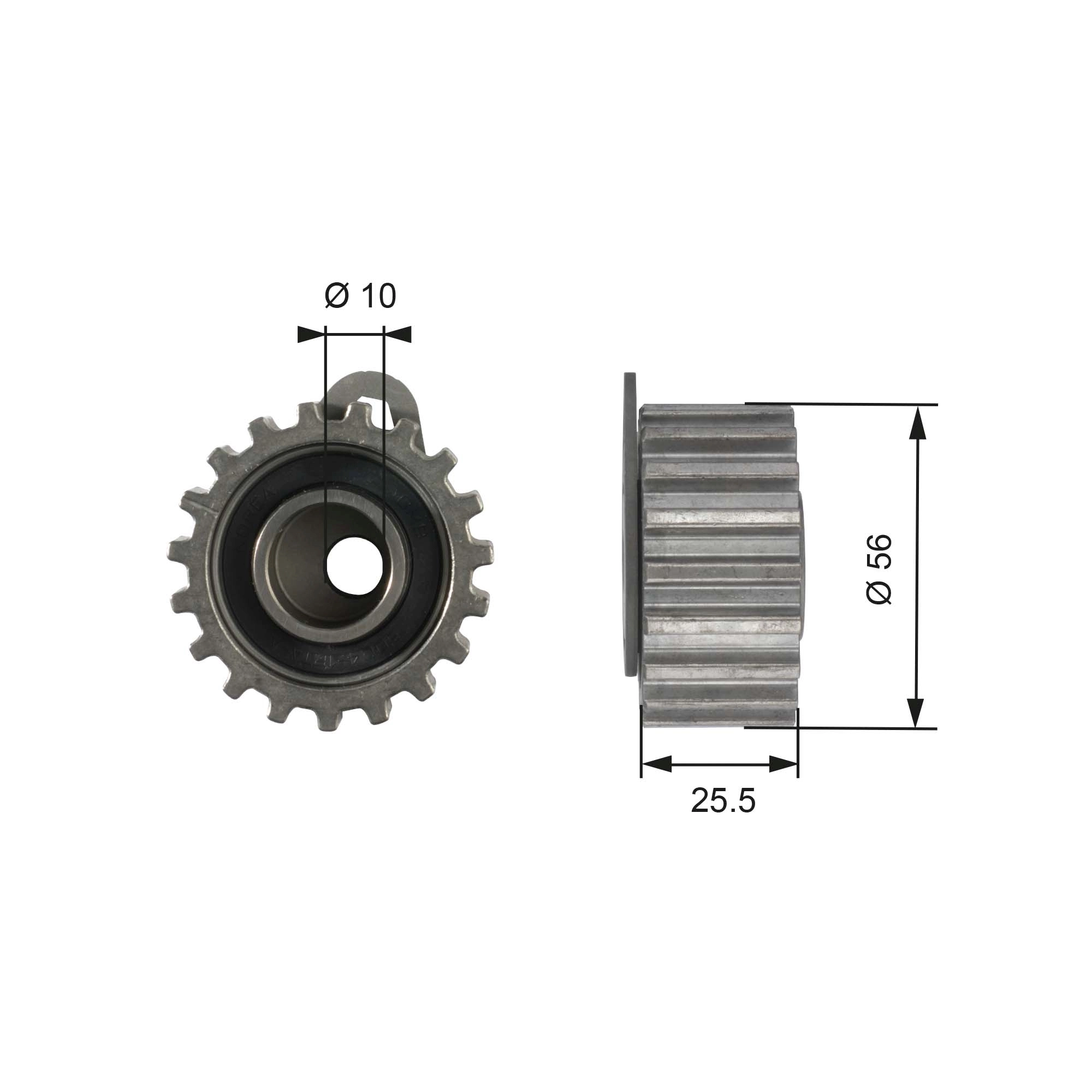 Tensioner Pulley, timing belt PowerGrip™ T42073