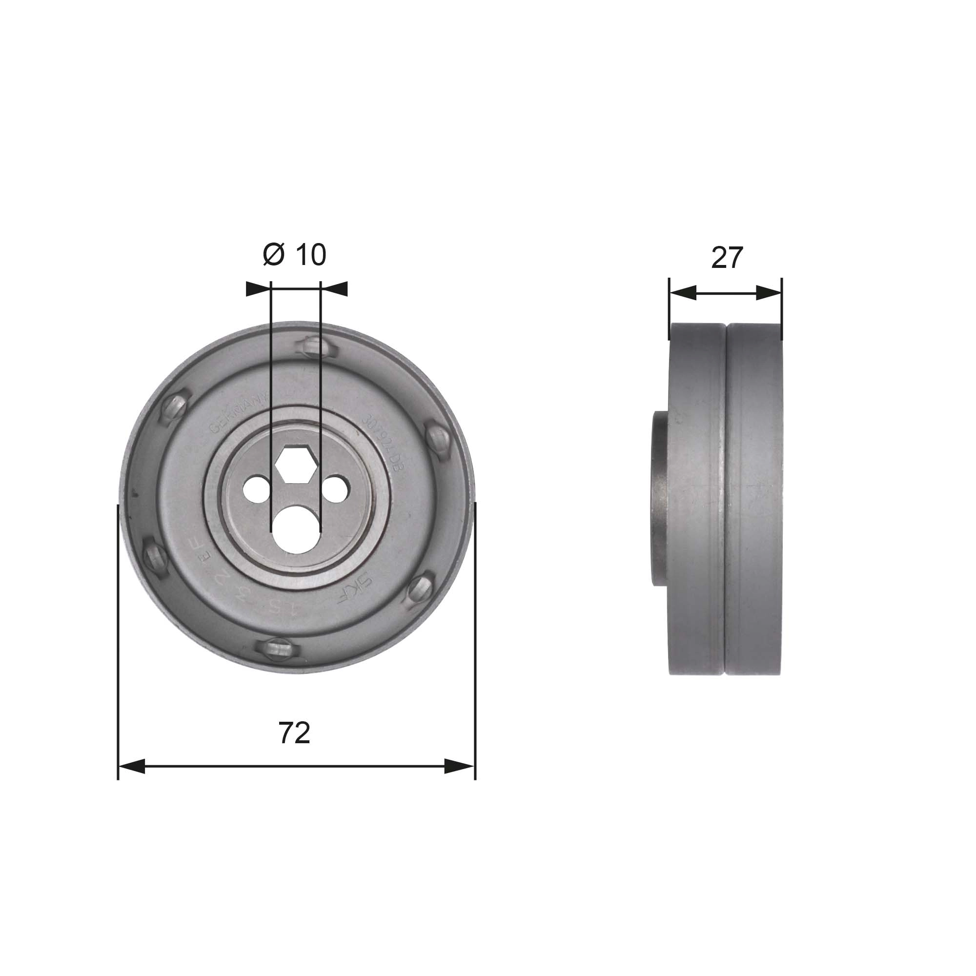 Tensioner Pulley, timing belt PowerGrip™ T41216