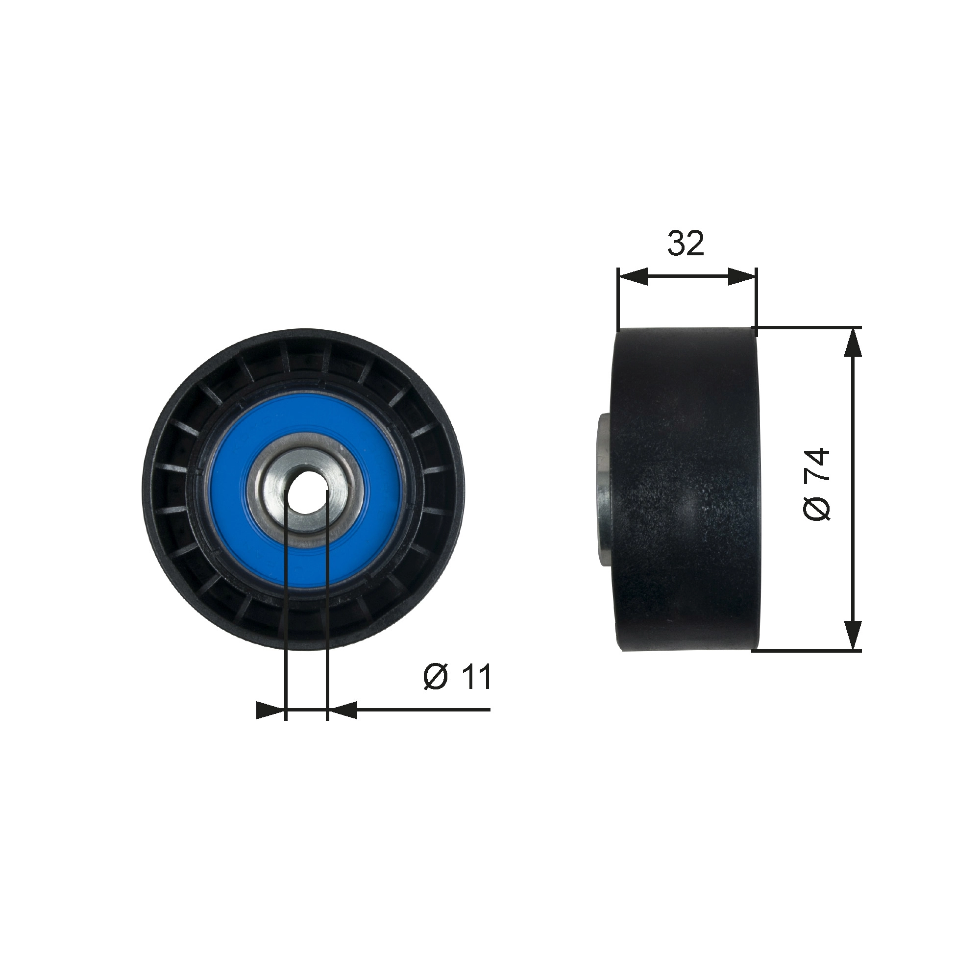Deflection/Guide Pulley, V-ribbed belt FleetRunner™ T36518