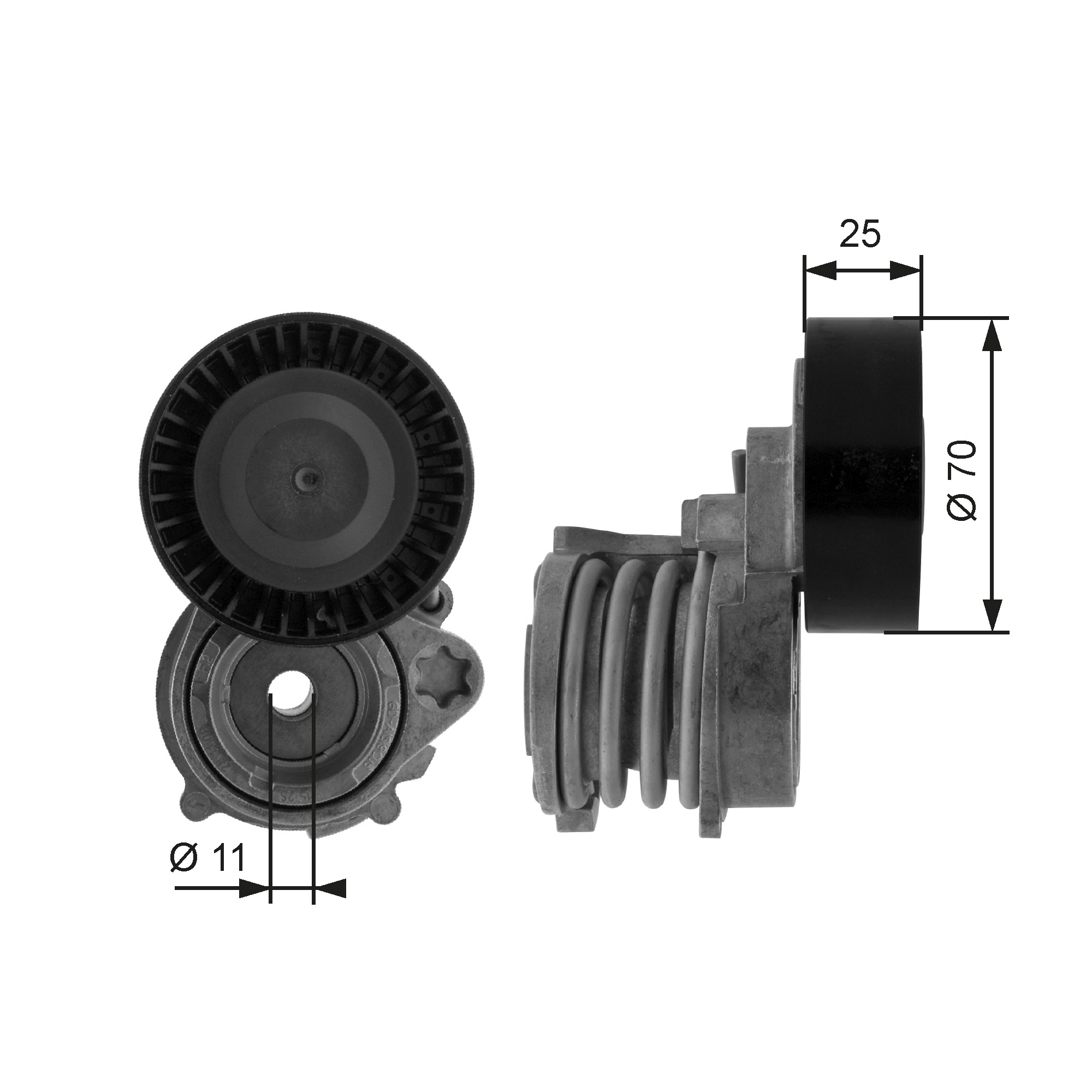 Belt Tensioner, V-ribbed belt DriveAlign™ T38384