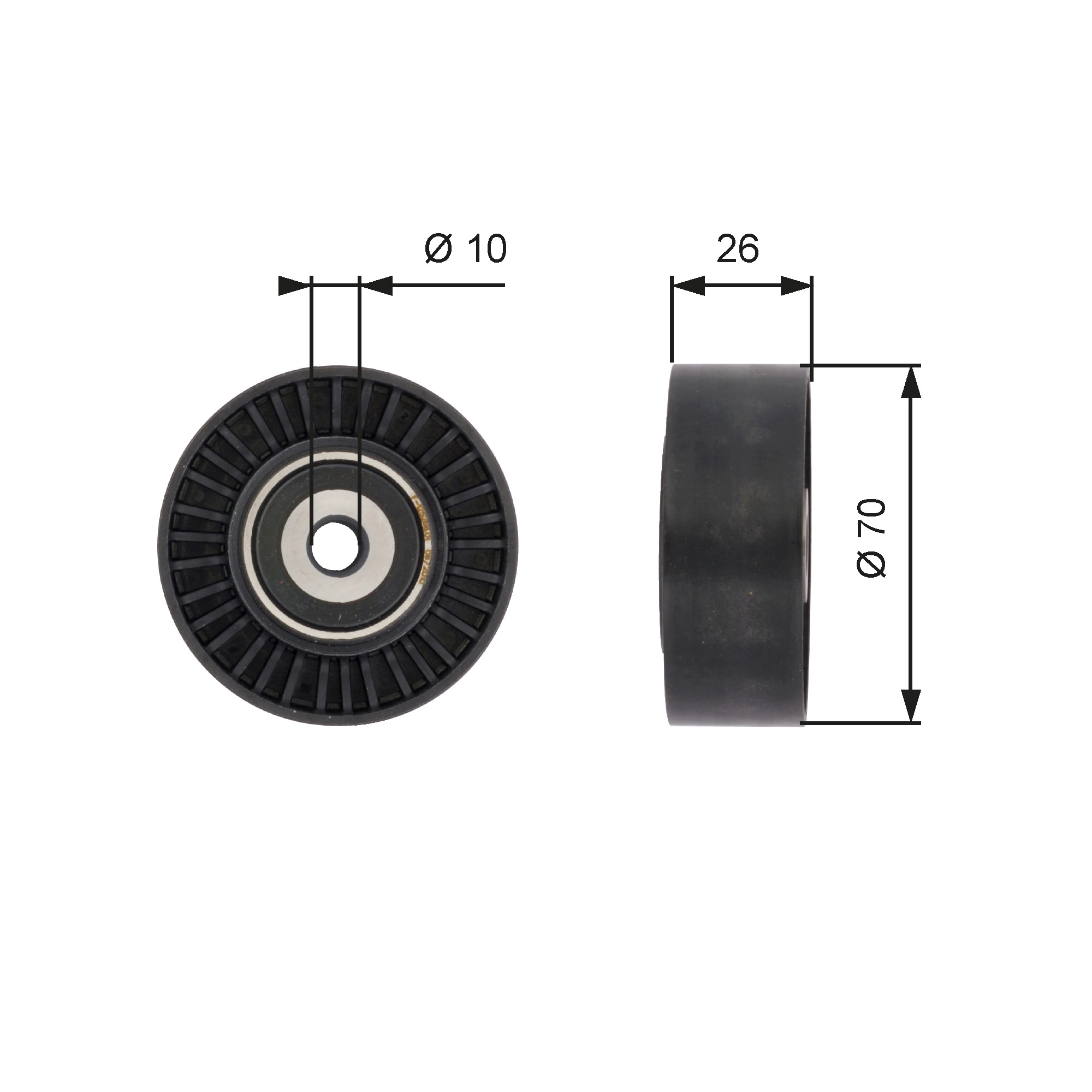 Deflection/Guide Pulley, V-ribbed belt DriveAlign™ T36393