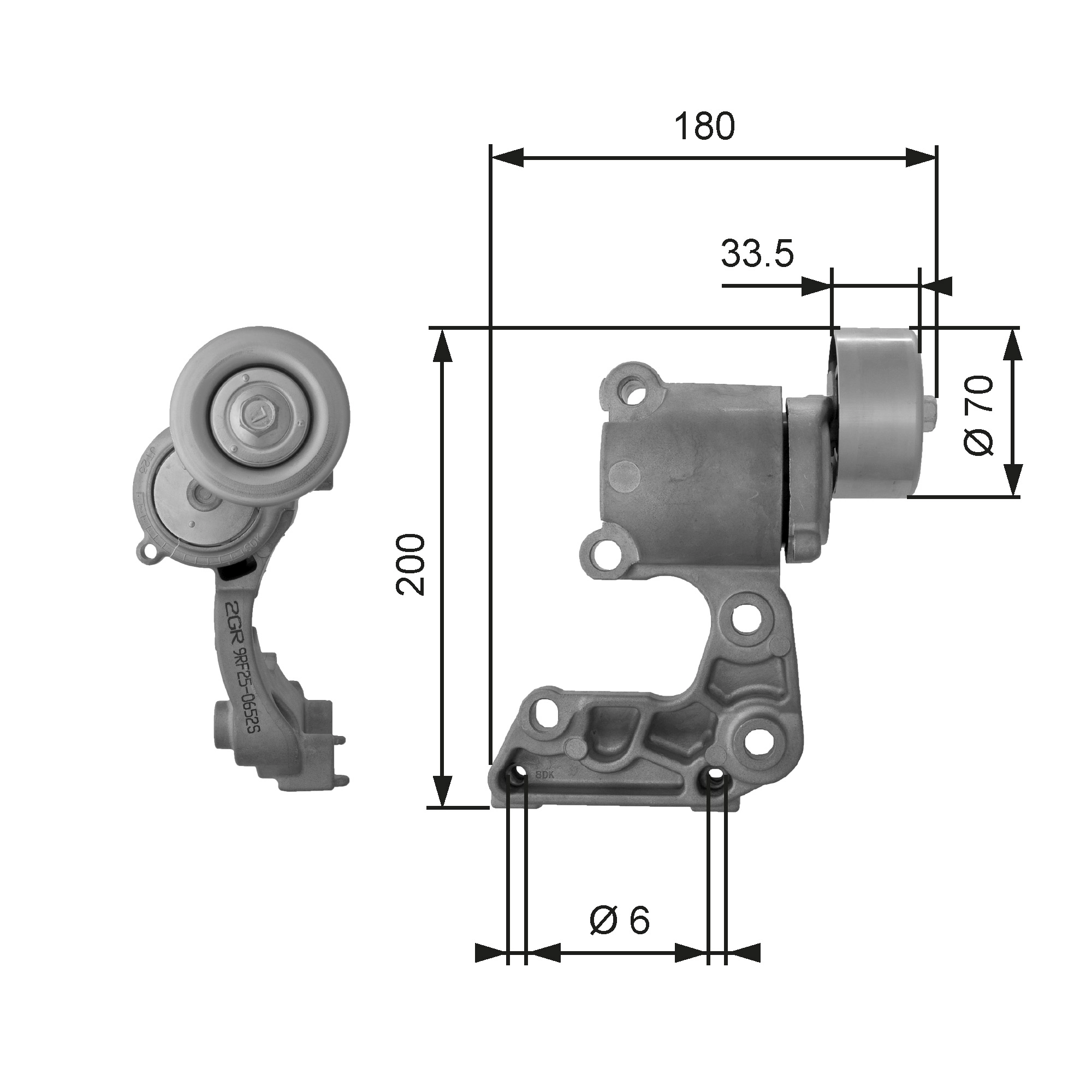 Belt Tensioner, V-ribbed belt DriveAlign™ T38410