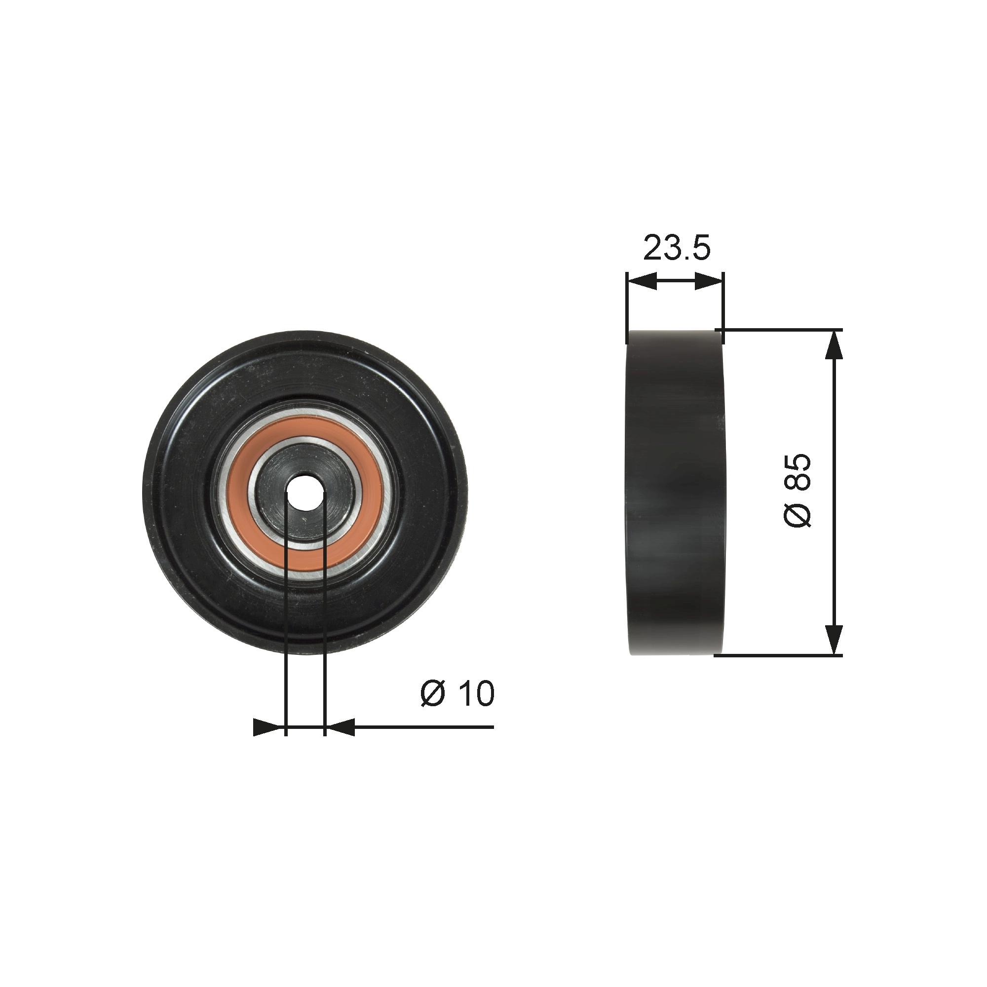 Deflection/Guide Pulley, V-ribbed belt DriveAlign™ T36274