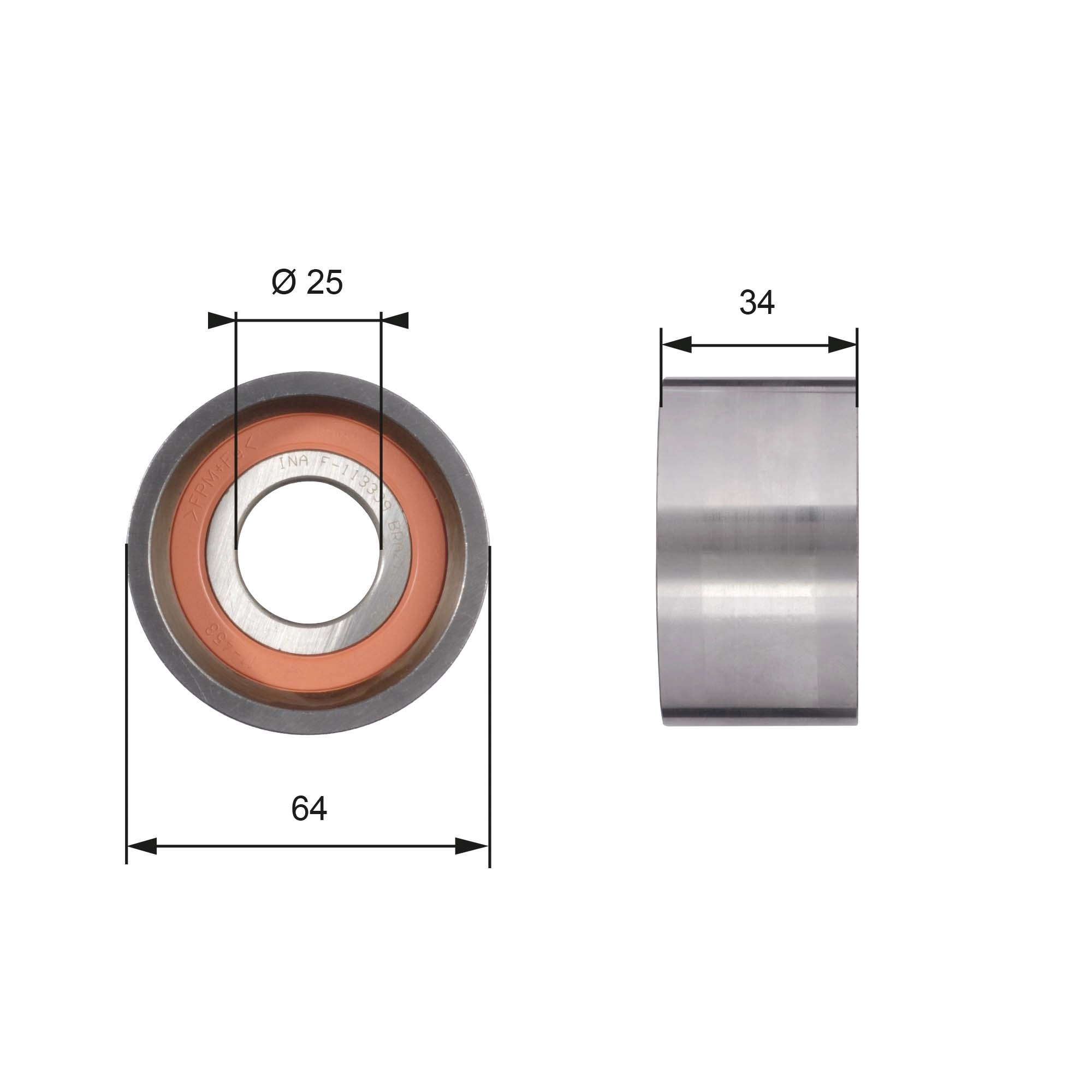 Tensioner Pulley, timing belt PowerGrip™ T41234