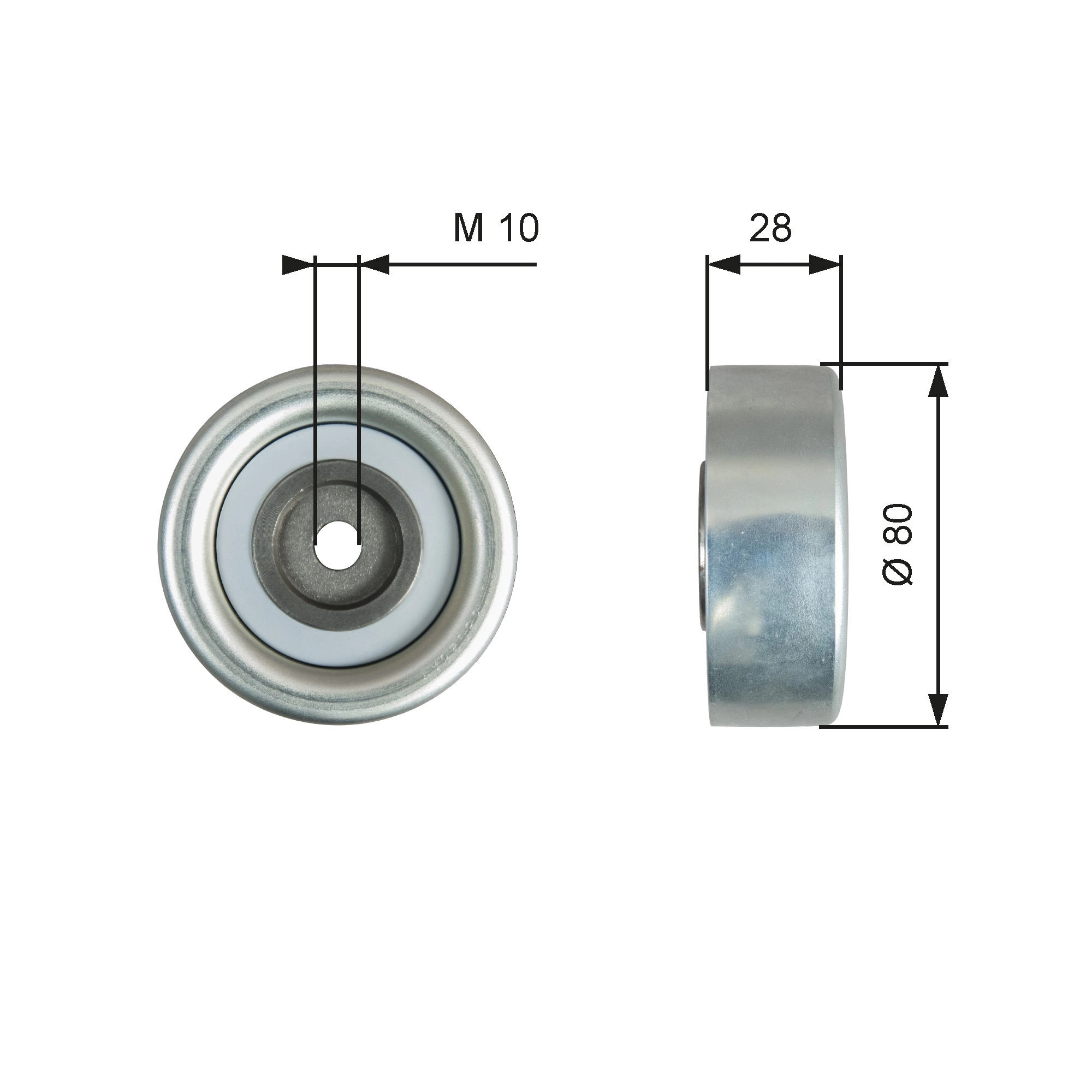 Deflection/Guide Pulley, V-ribbed belt DriveAlign™ T36778