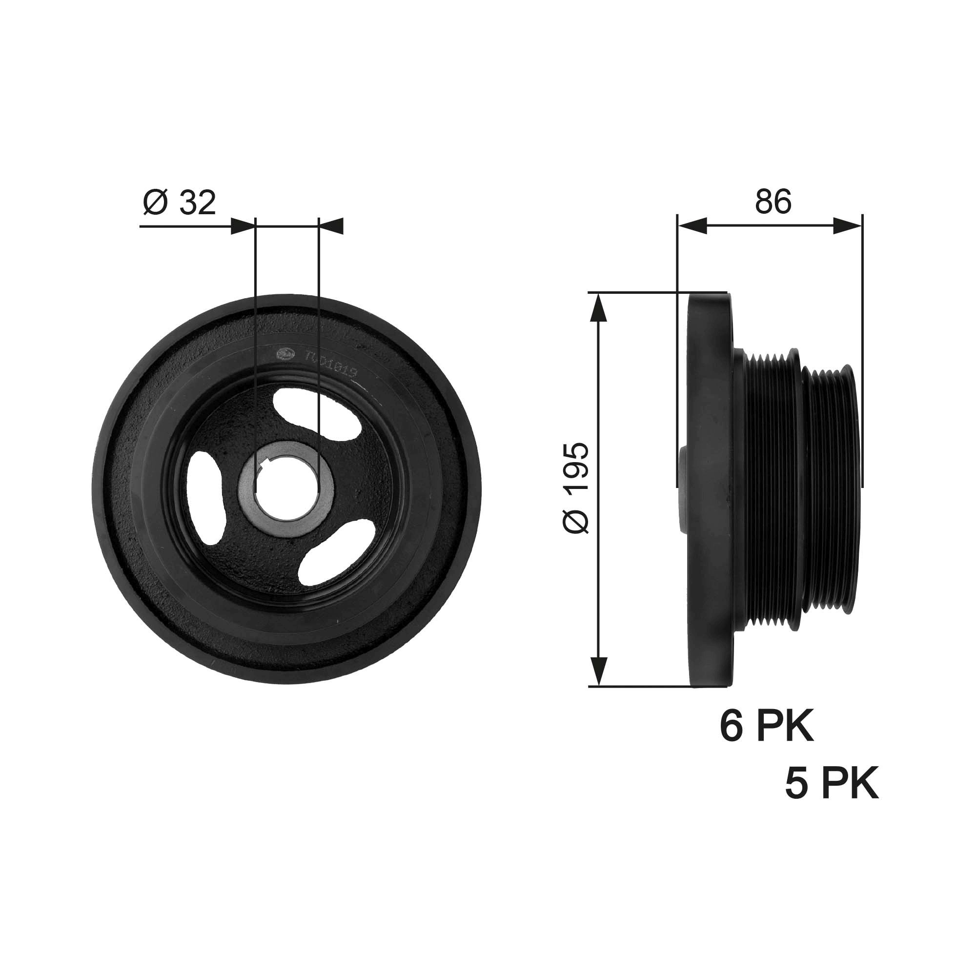 Belt Pulley, crankshaft DriveAlign™ TVD1019