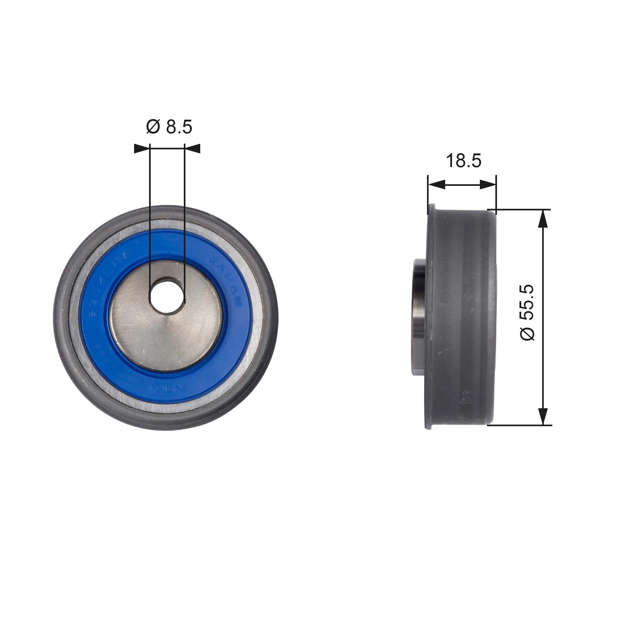 Tensioner Pulley, timing belt PowerGrip™ T41038