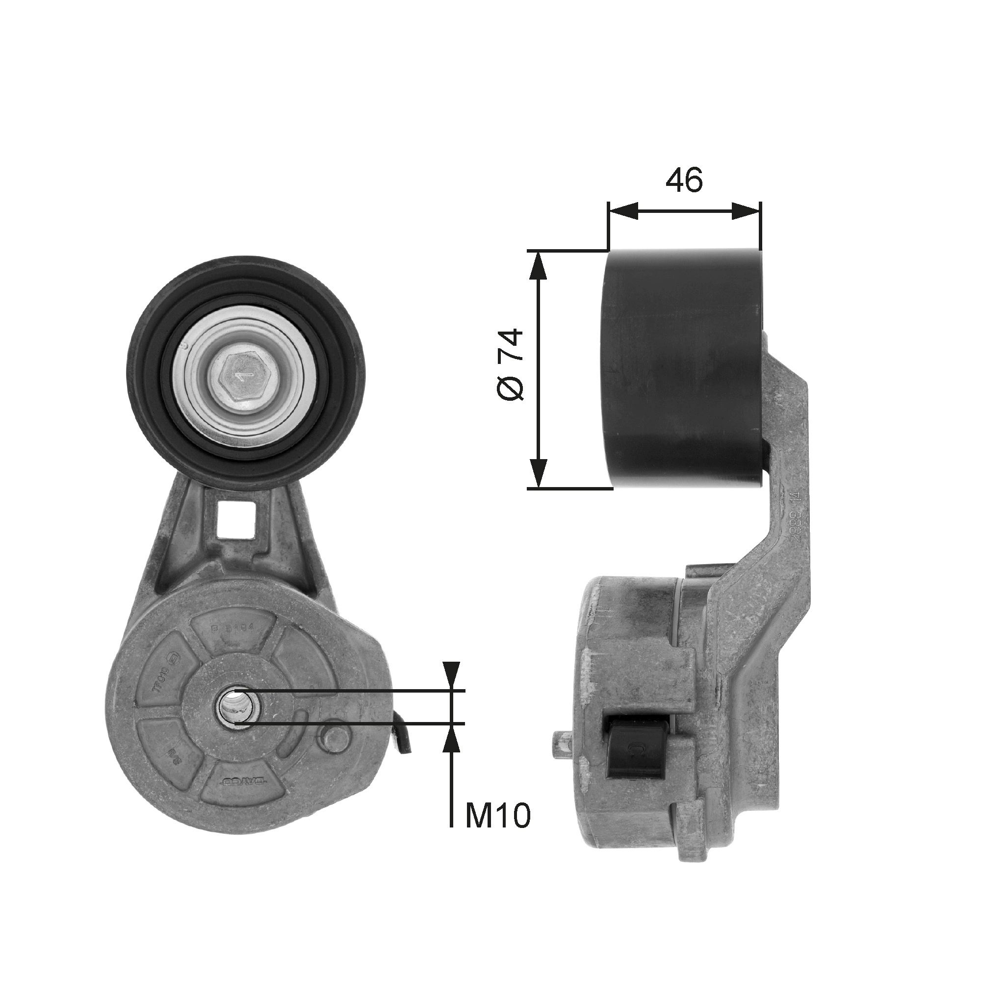 Belt Tensioner, V-ribbed belt FleetRunner™ T38602