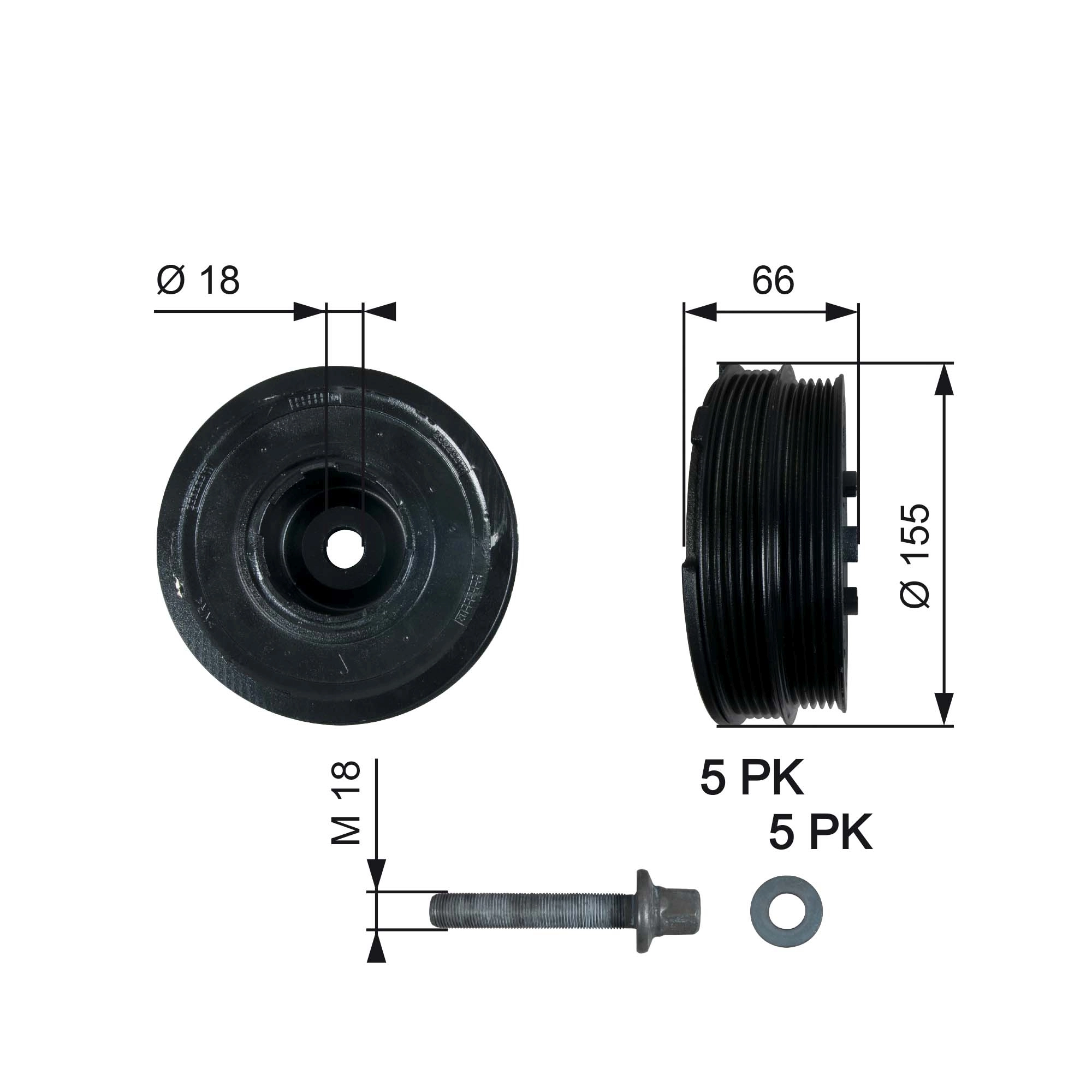 Belt Pulley, crankshaft DriveAlign™ TVD1037A