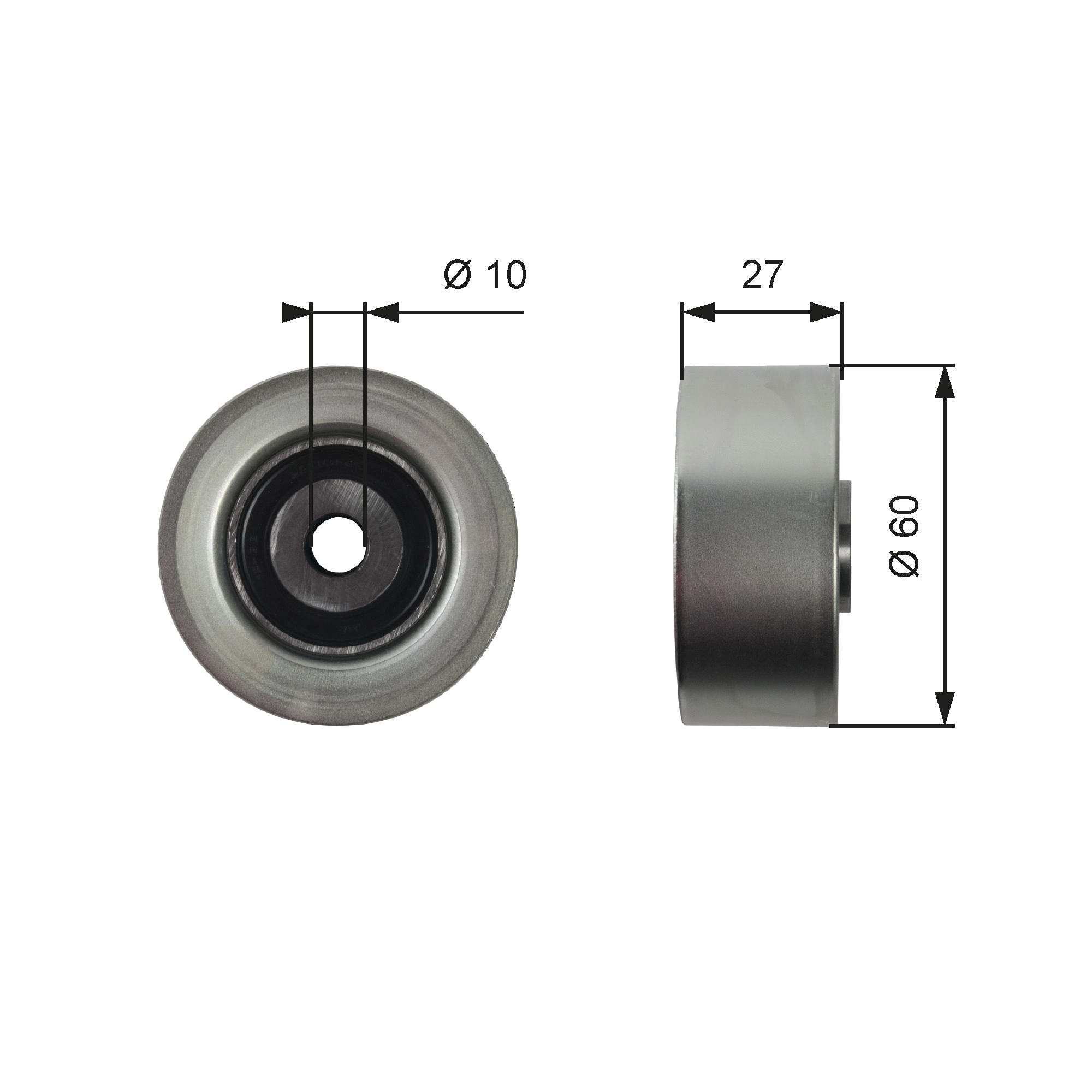 Deflection/Guide Pulley, V-ribbed belt DriveAlign™ T36392