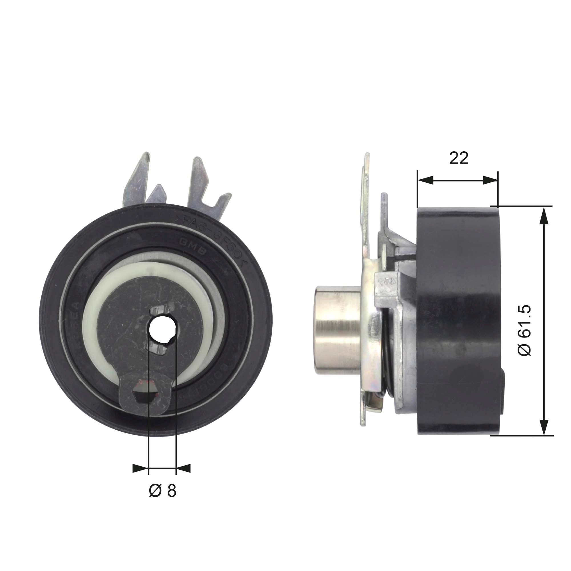 Tensioner Pulley, timing belt PowerGrip™ T43046