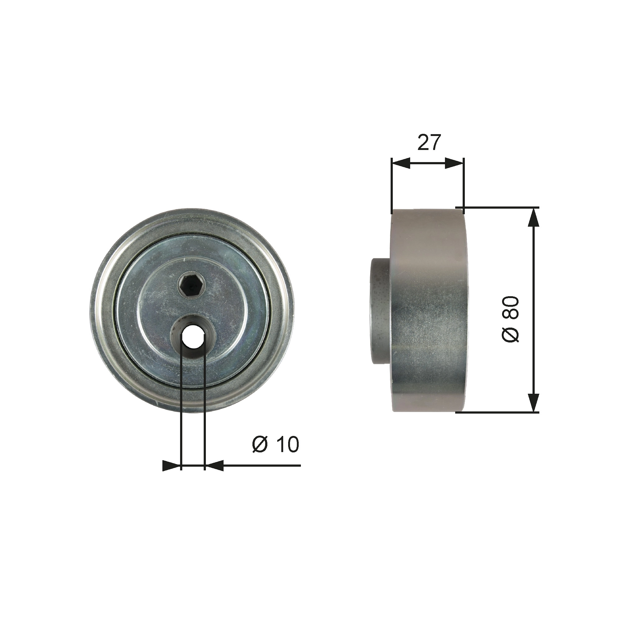 Deflection/Guide Pulley, V-ribbed belt DriveAlign™ T36755