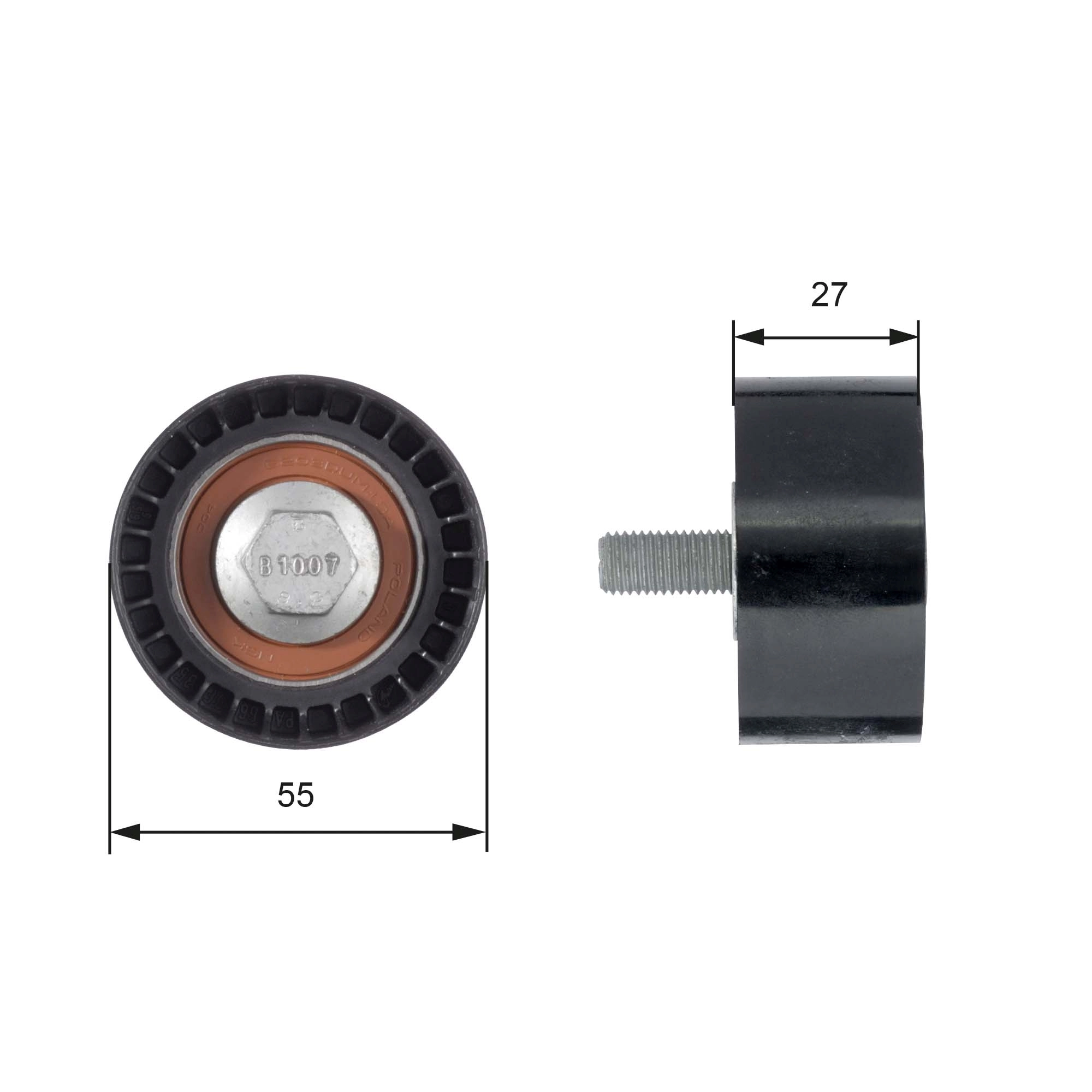 Deflection Pulley/Guide Pulley, timing belt PowerGrip™ T42150