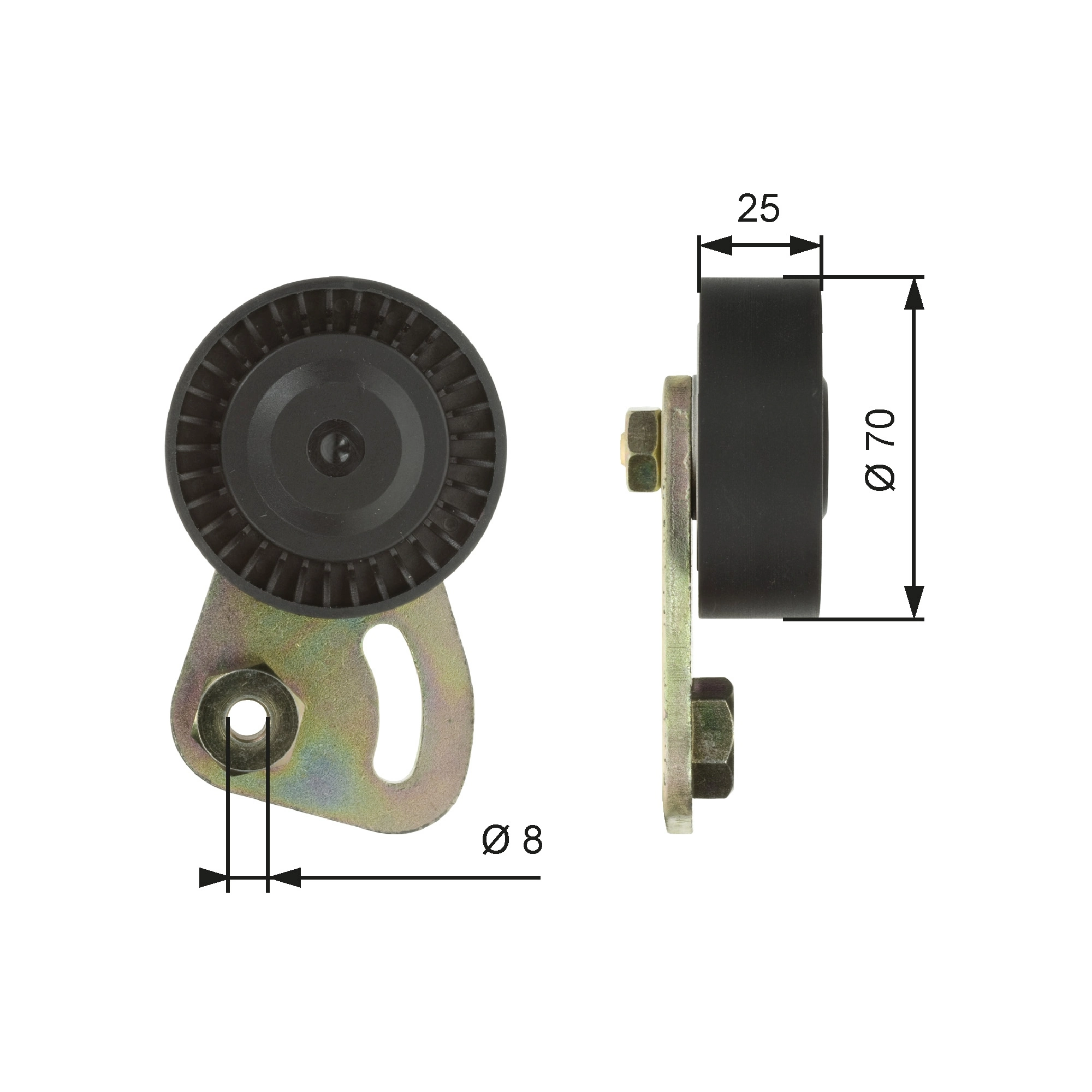 Tensioner Pulley, V-ribbed belt DriveAlign™ T39019