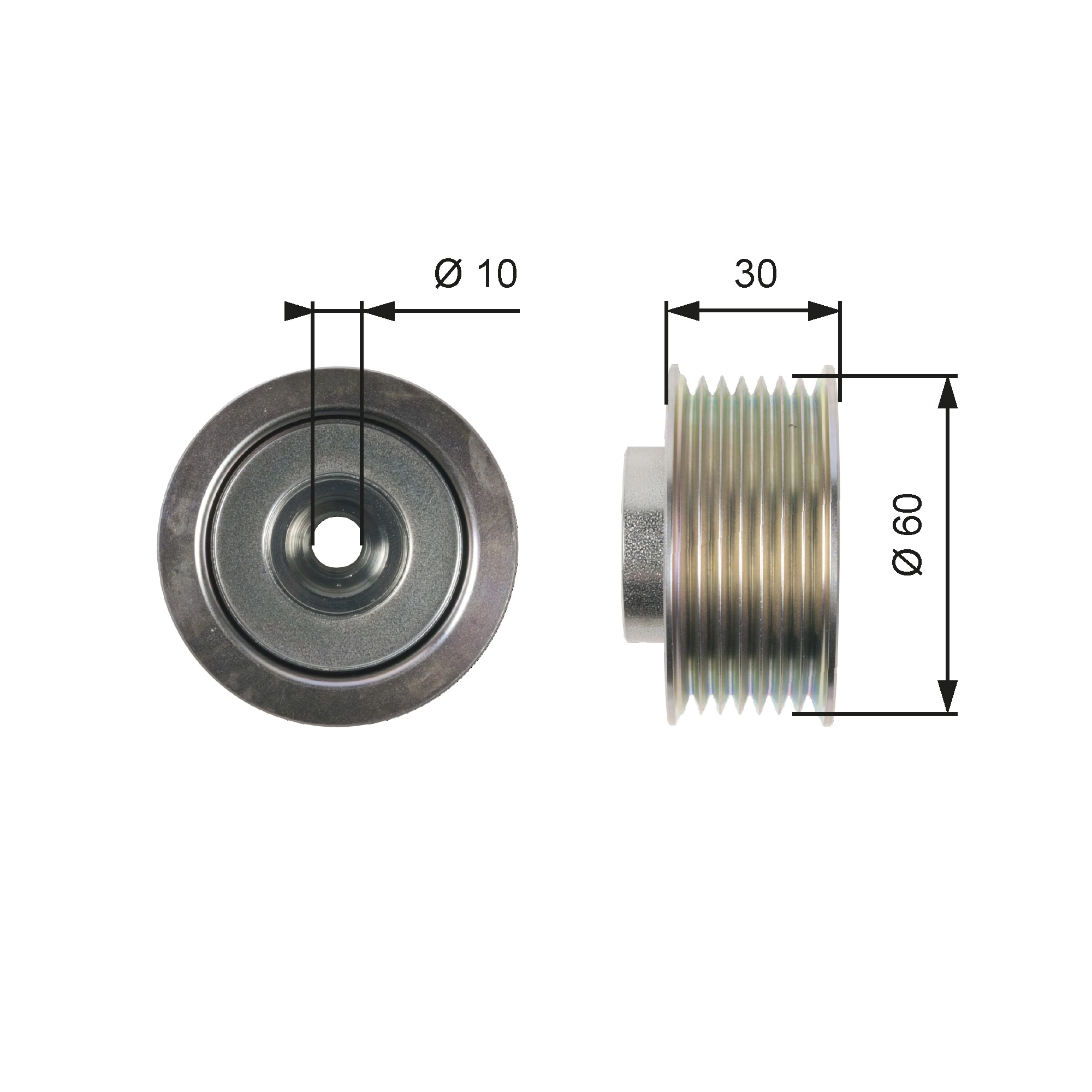 Deflection/Guide Pulley, V-ribbed belt DriveAlign™ T36406