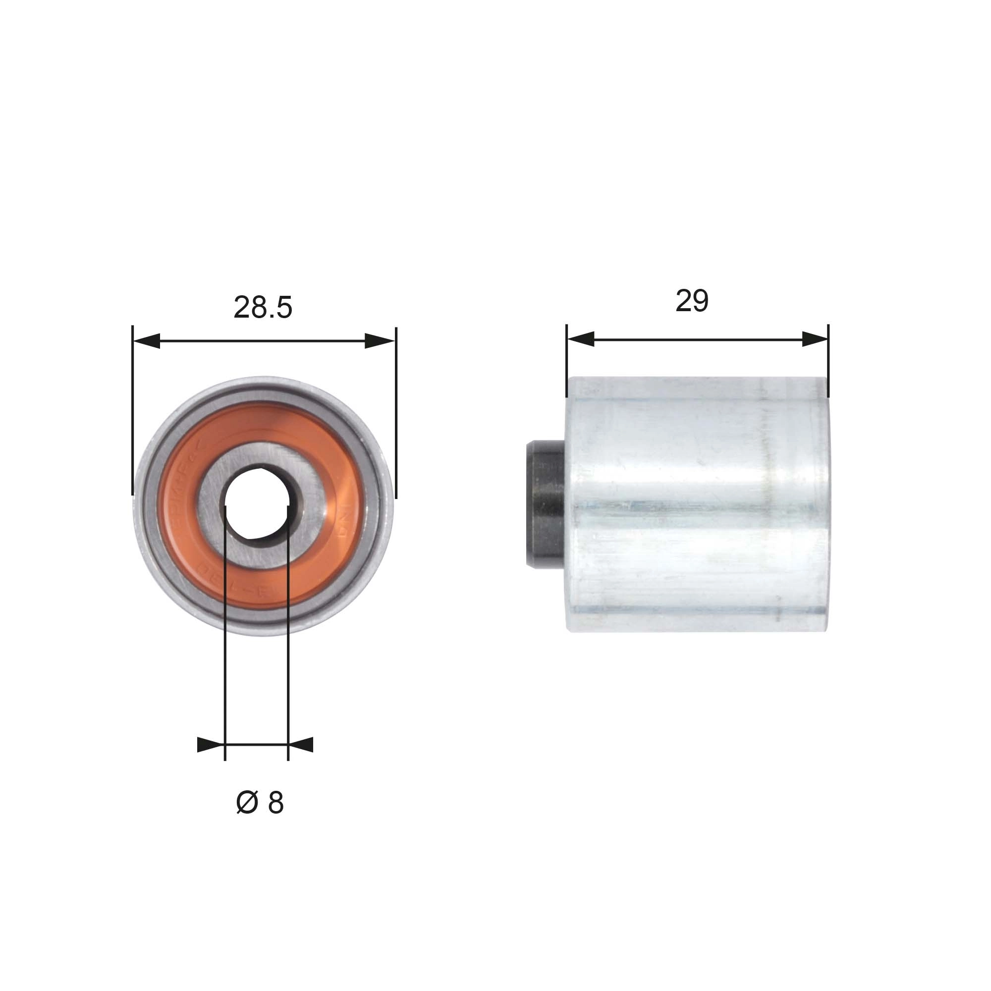 Deflection Pulley/Guide Pulley, timing belt PowerGrip™ T42148