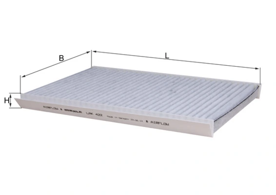 Filter, cabin air LAK 422