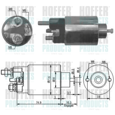 Solenoid Switch, starter 46029