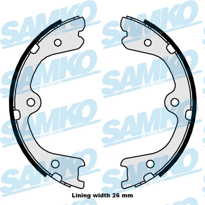 Brake Shoe Set, parking brake 89880