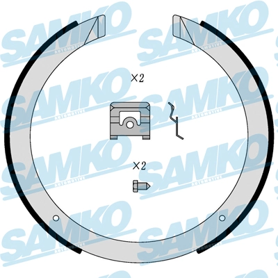 Brake Shoe Set, parking brake 81098