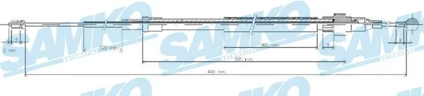Cable Pull, parking brake C0938B