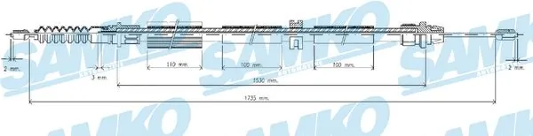 Cable Pull, parking brake C0262B