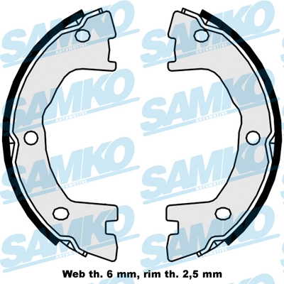 Brake Shoe Set, parking brake 89250