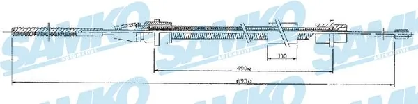 Cable Pull, parking brake C0631B