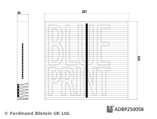 BLUE PRINT ADBP250058 Filter, cabin air
