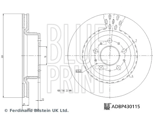 BLUE PRINT ADBP430115 Brake Disc