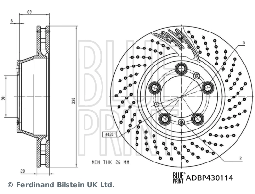 BLUE PRINT ADBP430114 Brake Disc