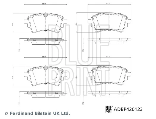 BLUE PRINT ADBP420123 Brake Pad Set, disc brake