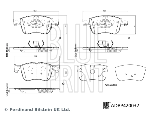 Brake Pad Set, disc brake ADBP420032
