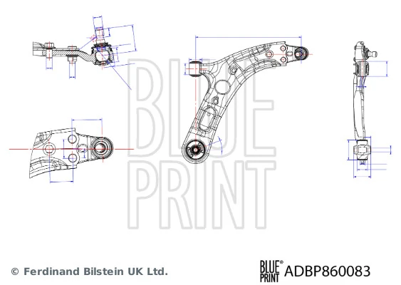 Control/Trailing Arm, wheel suspension ADBP860083