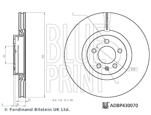 BLUE PRINT ADBP430070 Brake Disc