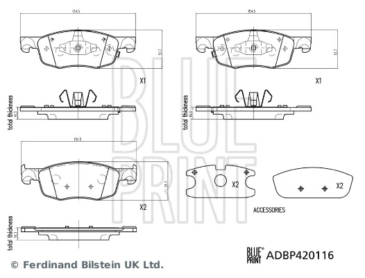 Brake Pad Set, disc brake ADBP420116