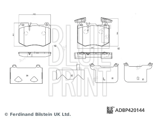 BLUE PRINT Bremsbelagsatz, Scheibenbremse ADBP420144