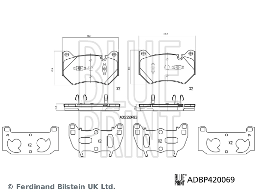Brake Pad Set, disc brake ADBP420069