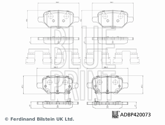 Brake Pad Set, disc brake ADBP420073