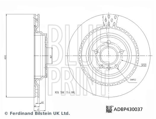 BLUE PRINT ADBP430037 Brake Disc